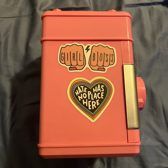 Pink and Silver Number Bank with Keypad - Picture 8 of 8